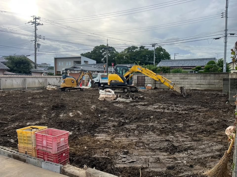 廃材を撤去し整地